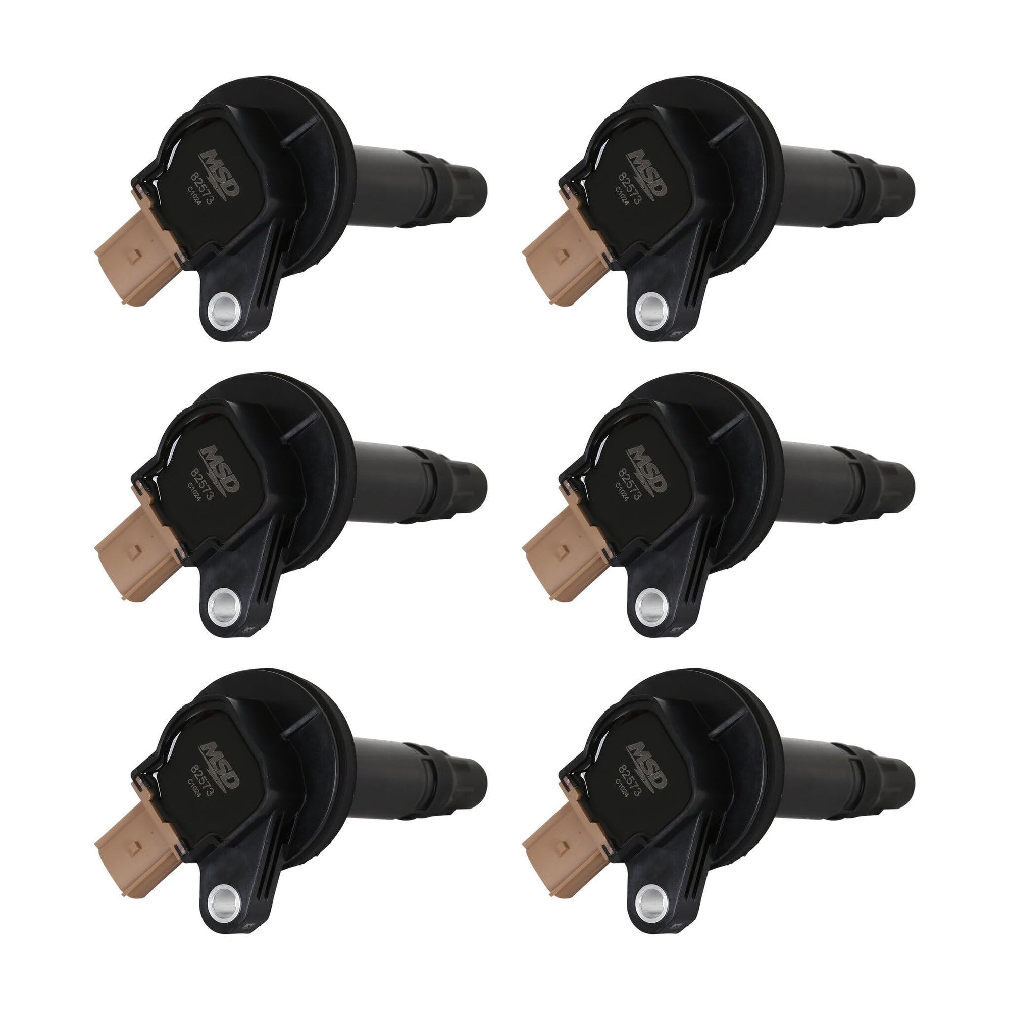 825763 MSD Ignition Coils, Black, 6-Pack (3-Pin Connector)