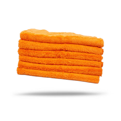 500GSM Maxshine 16" x 24" Universal 3-Pack Orange Edgeless Microfiber Towel – Ultra-Soft & High Absorbency – Ideal for Car Detailing, Polishing & Finishing – Lint-Free Cleaning Cloth