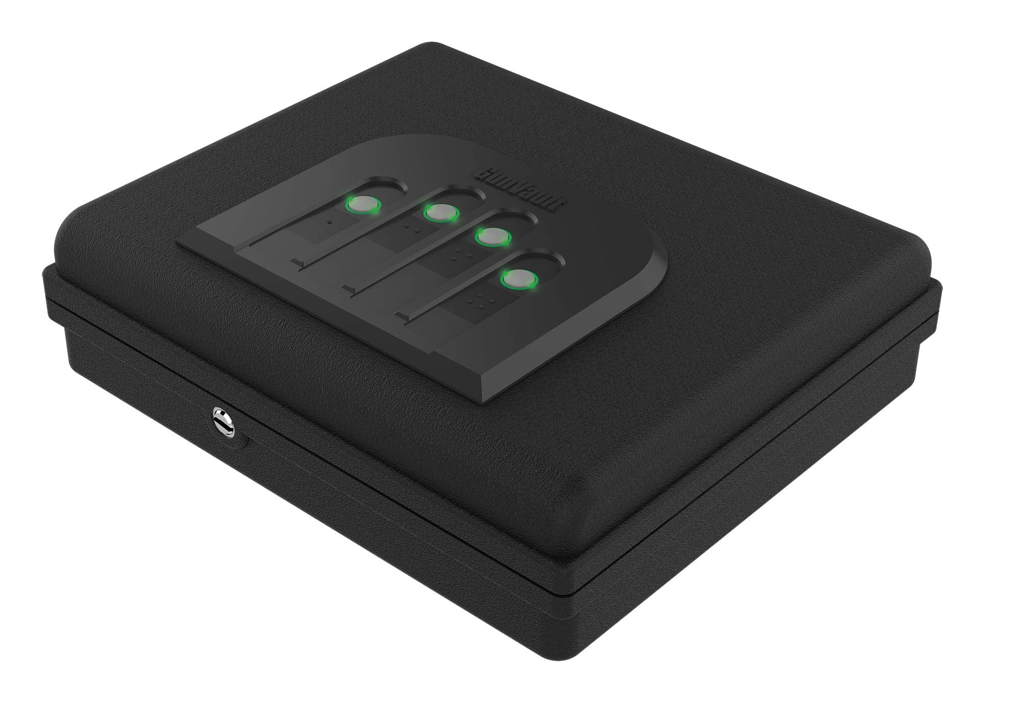 GunVault Portable MicroVault XL Handgun Safe with Patented No-Eyes Keypad and Security Cable (2 Pistol Capacity)