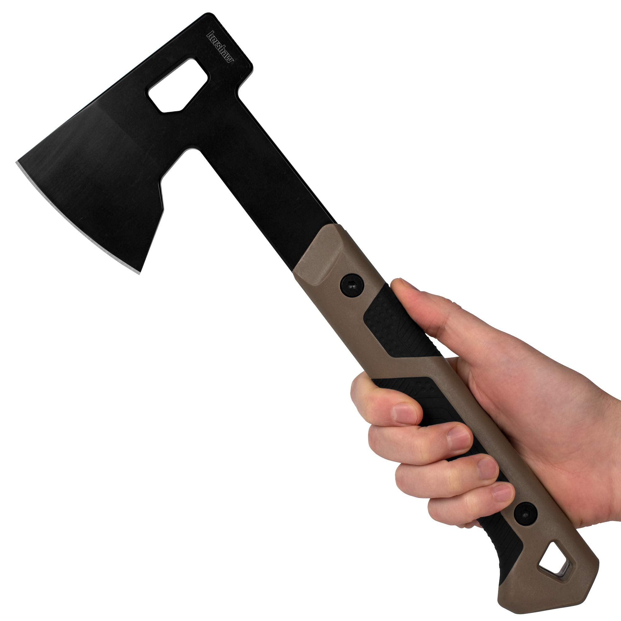 Kershaw Hatchet Deschutes ”Bearded” Camp Ax, Full Tang, Stainless Steel (1075)