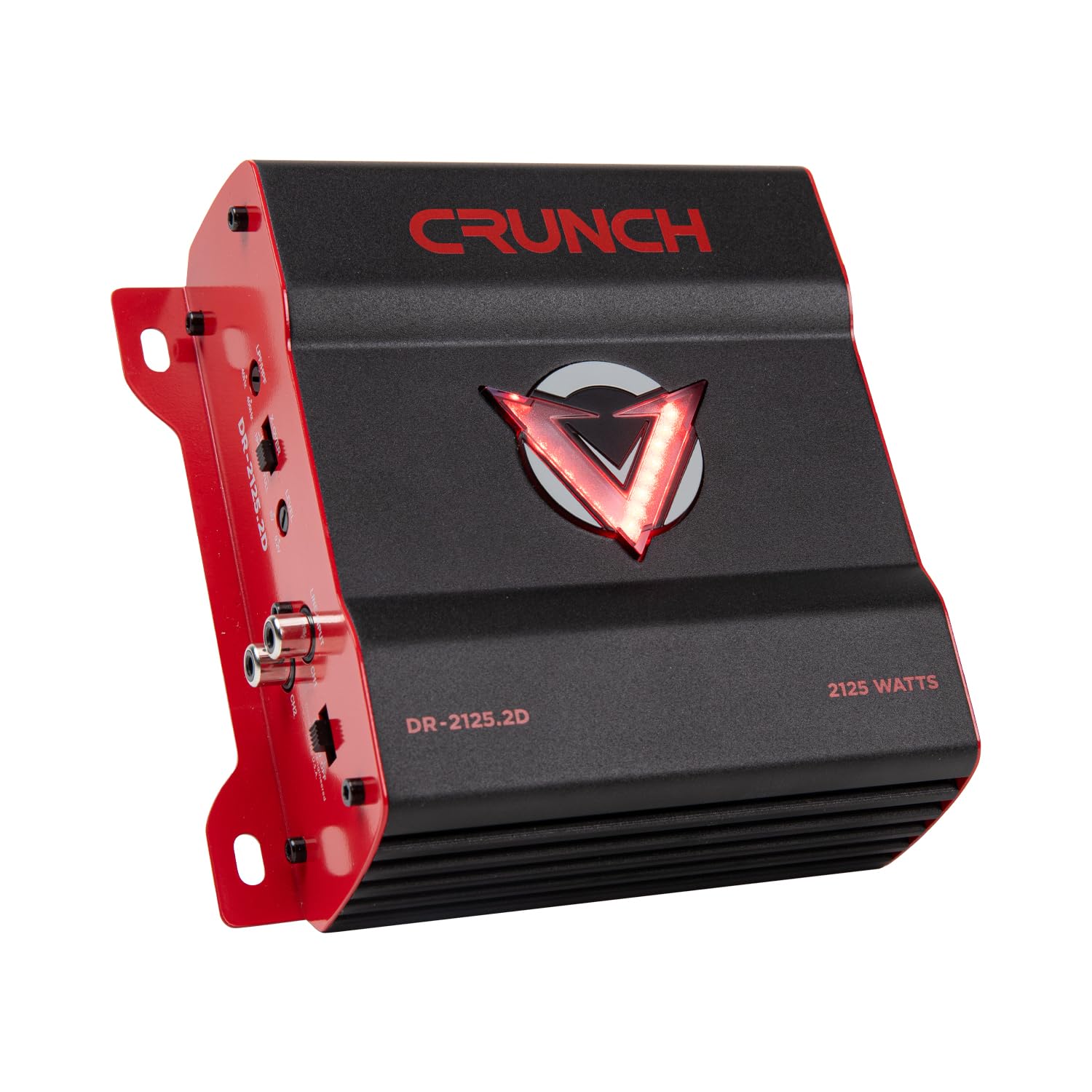 2125W Crunch 2 Channel Car Audio Subwoofer Amplifier with Adjustable Crossovers, Bass Knob & Remote, LED VU-Meter, QTD Cooling and PWM Power Supply