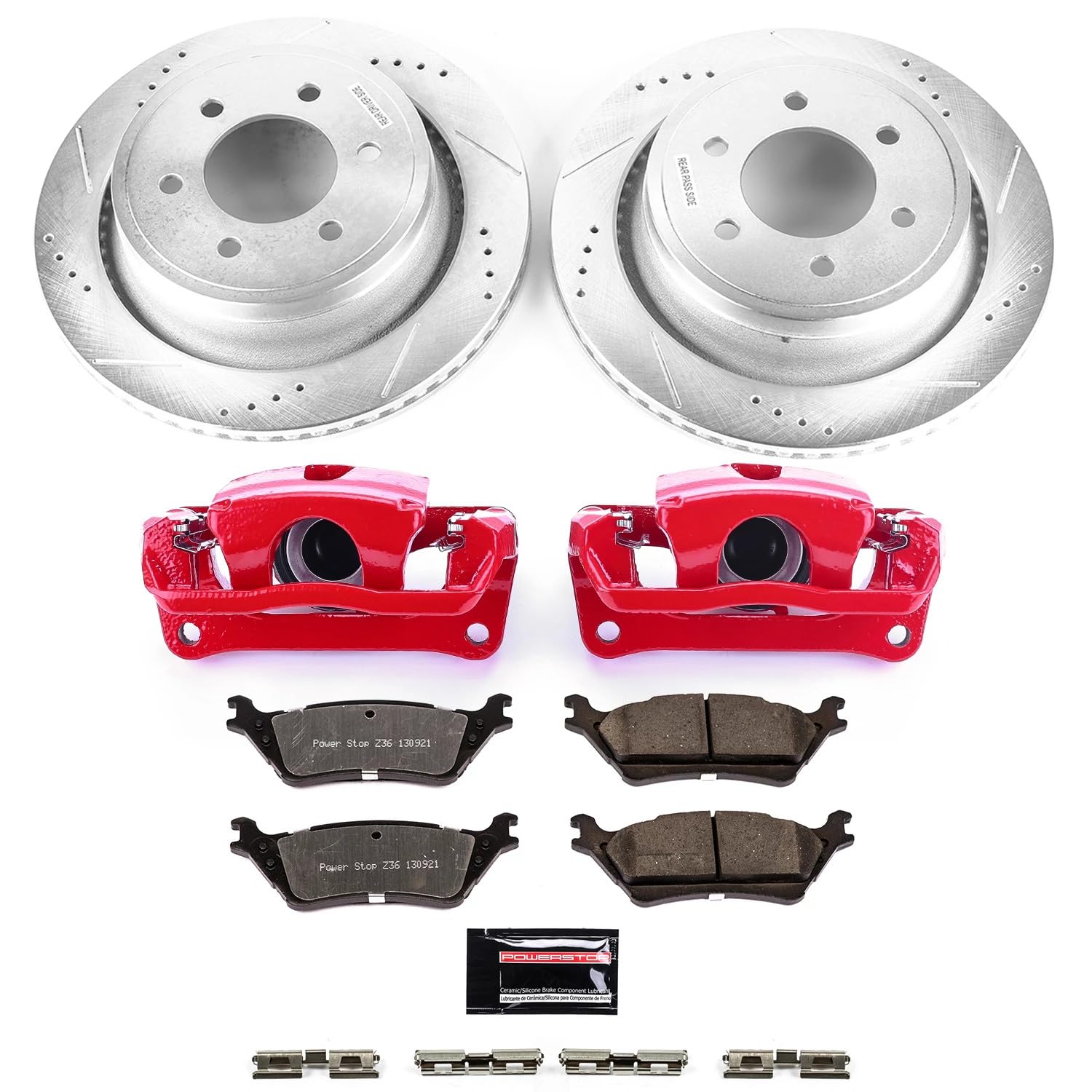 Power Stop Rear KC5875-36 Z36 Truck and Tow Brake Kit with Calipers For Lexus GX460 2010-2022, Toyota 4Runner 2010-2023 [Model Specific]