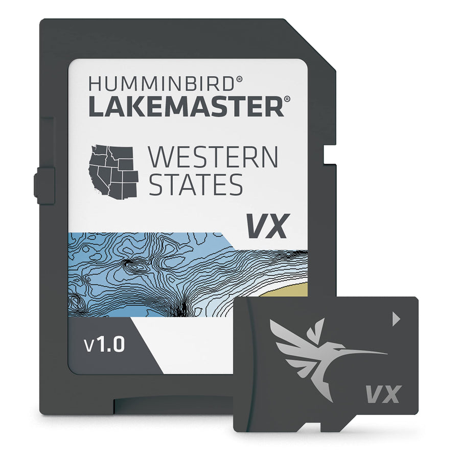 LakeMaster Humminbird Western States V1 Map SD Card for Fish Finders