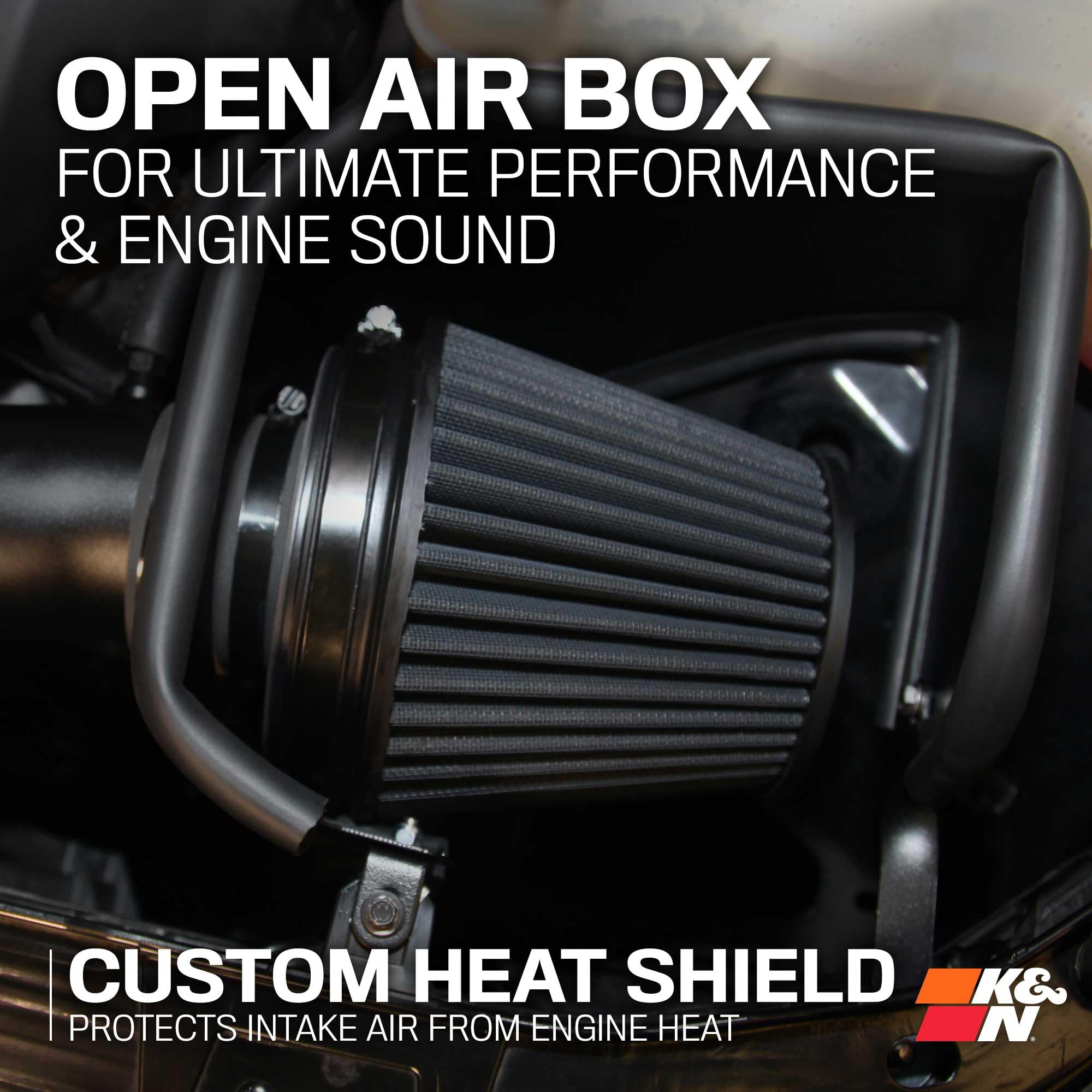 Cold Air Intake System K&N: Dry-Flow Air Filter, Increase Performance & Acceleration: Compatible with 2005-2023 CHRYSLER/DODGE, 300C, Challenger, Charger, Magnum, 71-1542