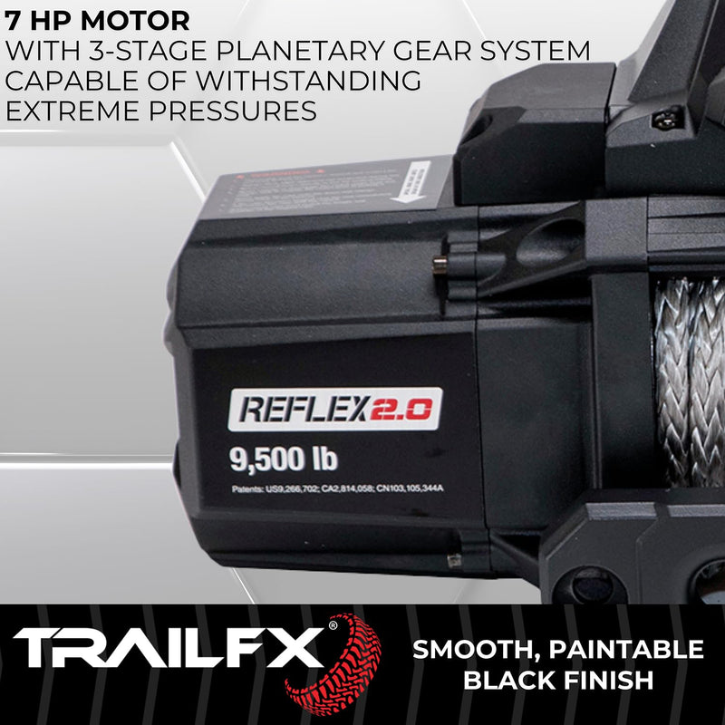 Reflex 2.0 Trailfx Winch 9.5k Synthetic