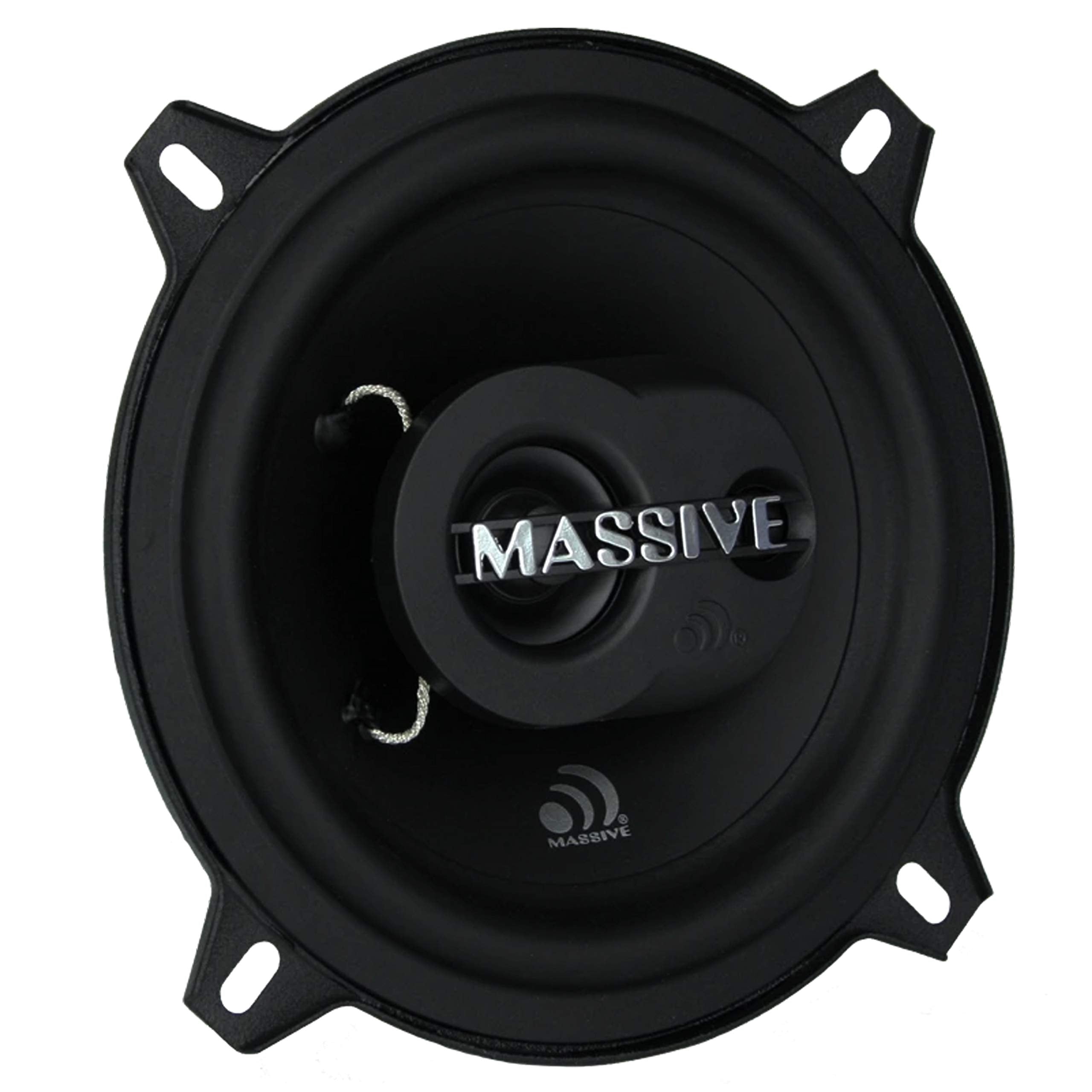 5.25" Massive Audio MX5 | Coaxial 2-Way Car Speakers | 140 Watts Max | Premium Sound, Shallow Mount Design | High-Efficiency Mid-Bass Driver & Silk Dome Tweeter | Easy OEM Upgrade