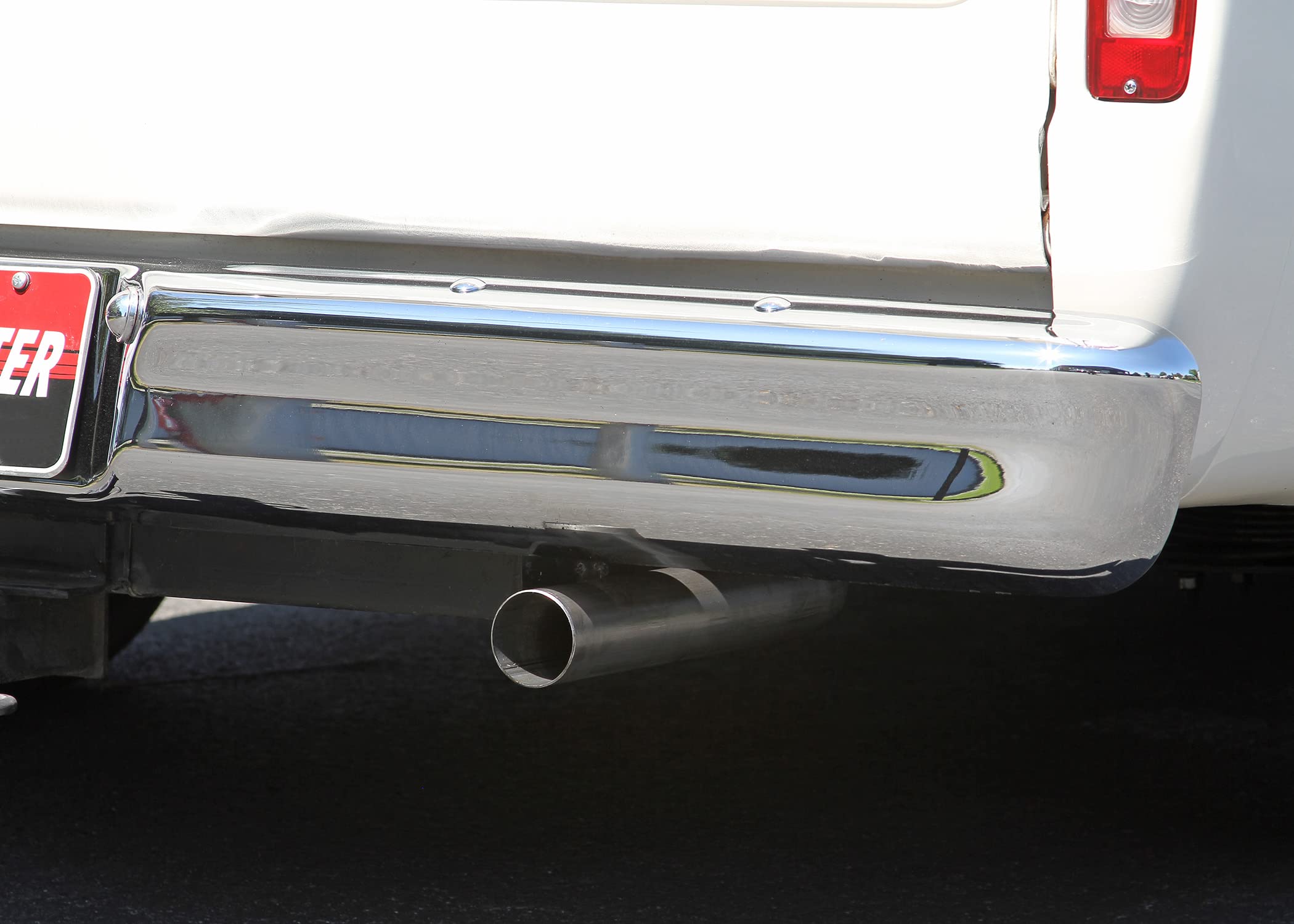 Flowmaster American Thunder 817938 Crossmember-Back Exhaust Kit 2.5 Inch 409 Stainless Steel Dual Exit Compatible with 1967-1972 Ford F-100/250/350 V8 Without Side Tank, 2WD Short and Long Bed