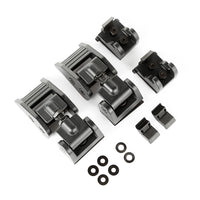 Hood Catch Kit Rugged Ridge for Jeep Wrangler/Gladiator | Textured Black | 11210.27 | Fits 2018-2025 Jeep Wrangler JL; 2020-2025 Jeep Gladiator JT