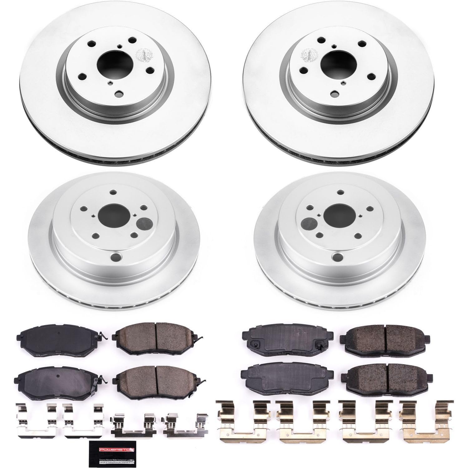 Power Stop Z17 Evolution Geomet Coated Brake Kit For Front & Rear Subaru B9 Tribeca 2006-2007, Subaru Tribeca 2008-2014 [Model Specific]