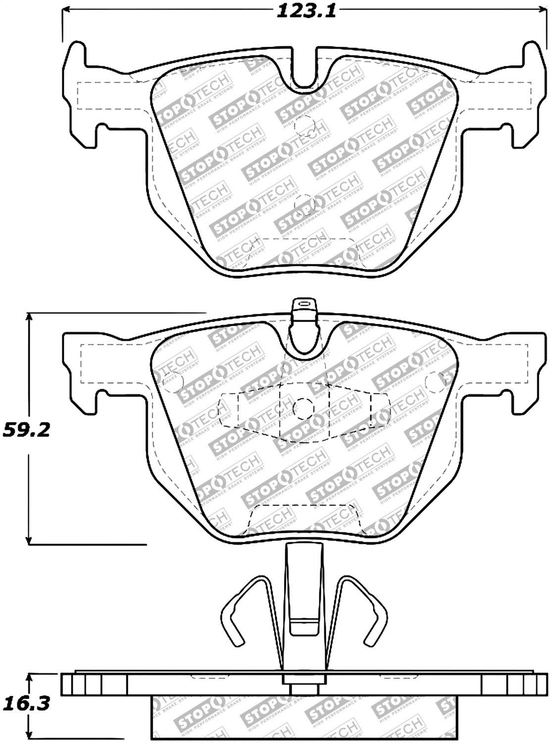 Brake Pads StopTech 305.11700 Street Select with Hardware