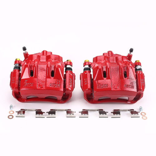 Power Stop Pair of High-Temp Red Powder Coated Front Calipers For Lexus ES300 2002-2003, Lexus ES330 2004-2006 [Model Specific]
