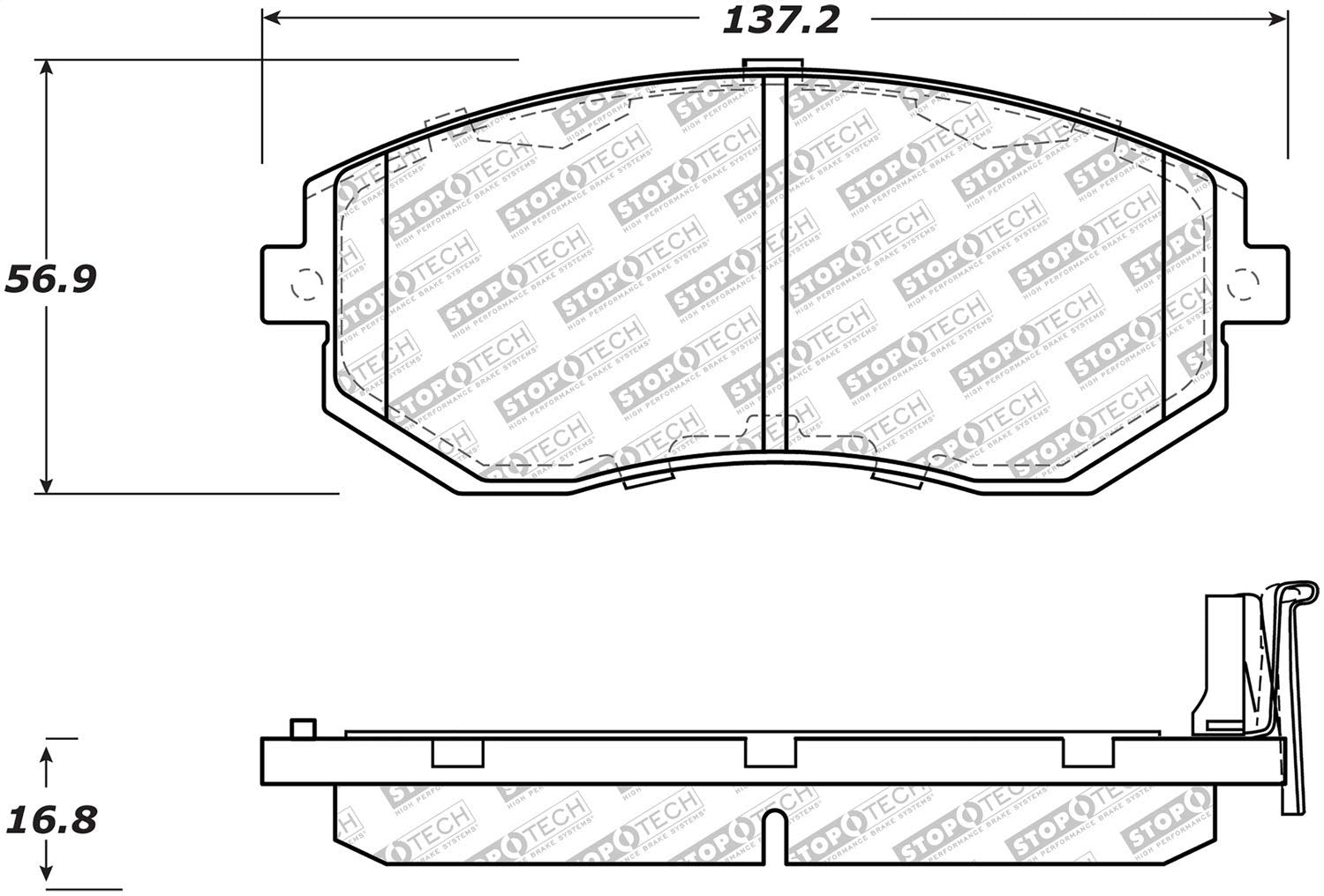 Brake Pads StopTech 305.15390 Street Select with Hardware