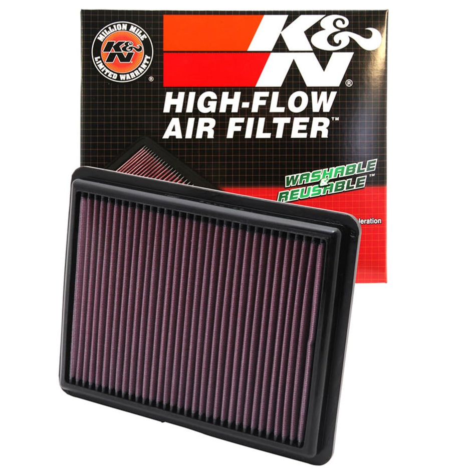 High-Flow K&N Original Lifetime Engine Air Filter: Increase Power: Premium, Washable: Compatible with 2007-2015 Acura/Honda: TL, TSX, Accord, Crosstour, 33-2403