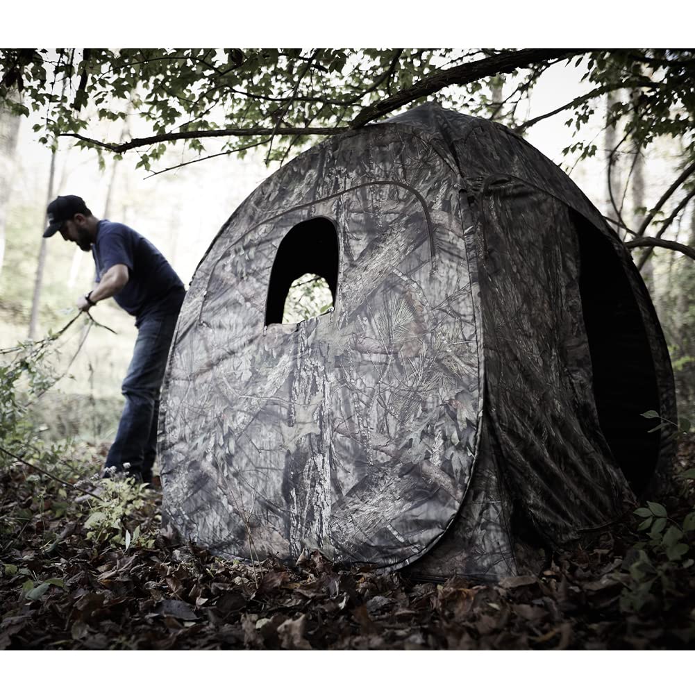 Doghouse Ameristep Run & Gun Hunting Blind | Lightweight 2 Person Ground Blind in Mossy Oak Break-Up Country, One Size