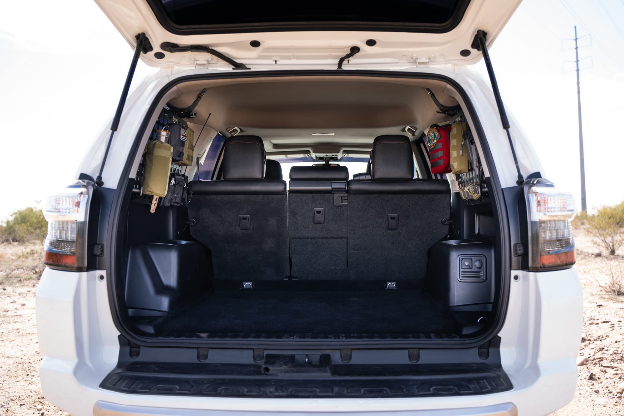 Rear Window Molle Panels DV8 Offroad for 2010-2024 Toyota 4Runner | Includes Passenger & Driver Side Panels | Mount Molle Bags, Med Kits, Tools, & Other Accessories | Rock Light Mounts