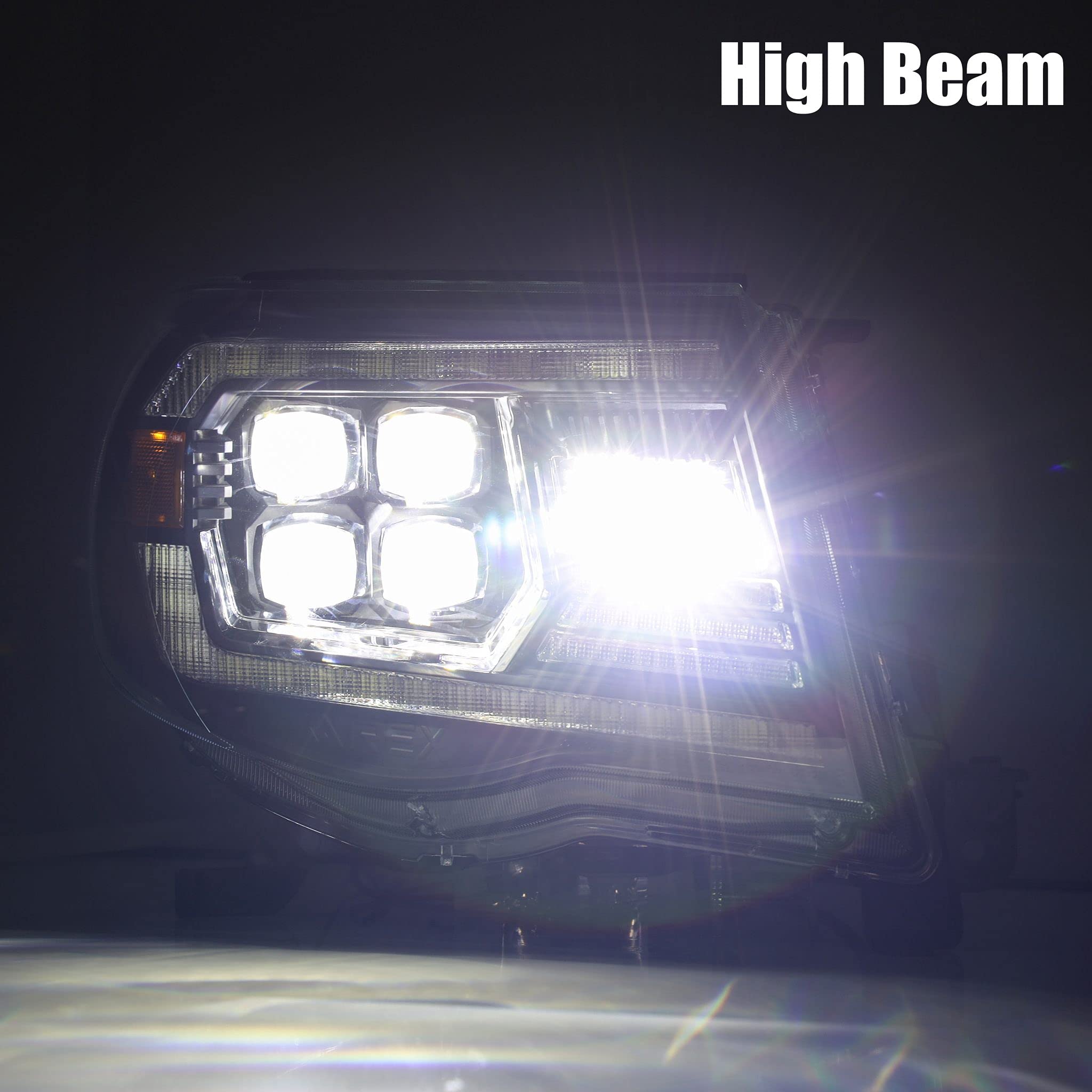 880742 AlphaRex USA Nova Series Projector Headlights fits Toyota Tacoma,Clear
