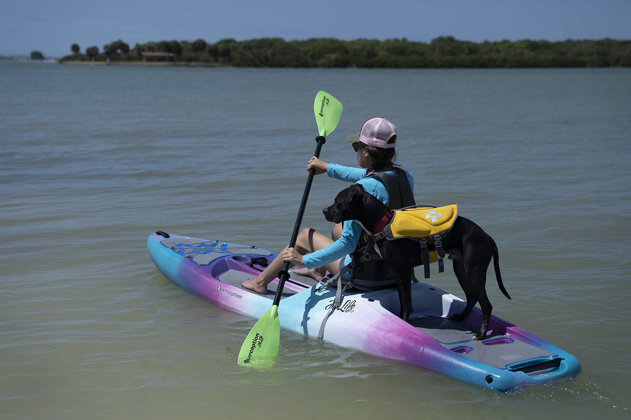 Hi Life 11 Perception Kayaks | Sit on Top Kayak - SUP/Paddleboard | Hybrid Boat with Seat Storage/Cooler | 11' | Sunset, (Model: 9351599042)