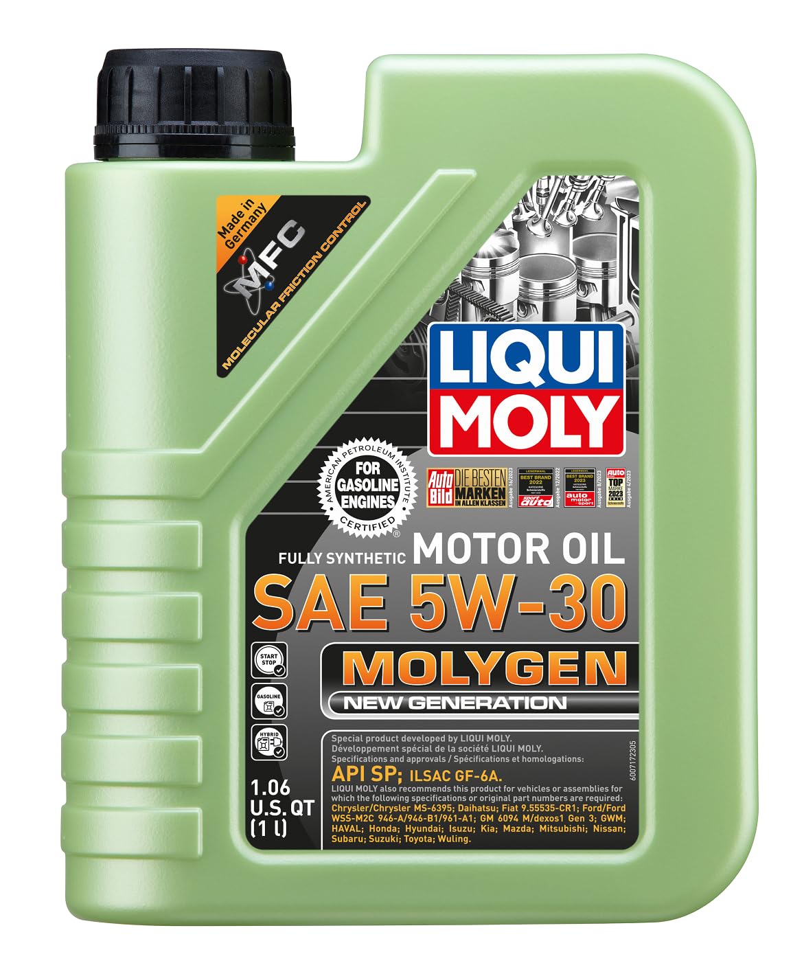 Molygen New Generation Liqui Moly 5W-30 Synthetic Motor Oil - 1 Liter