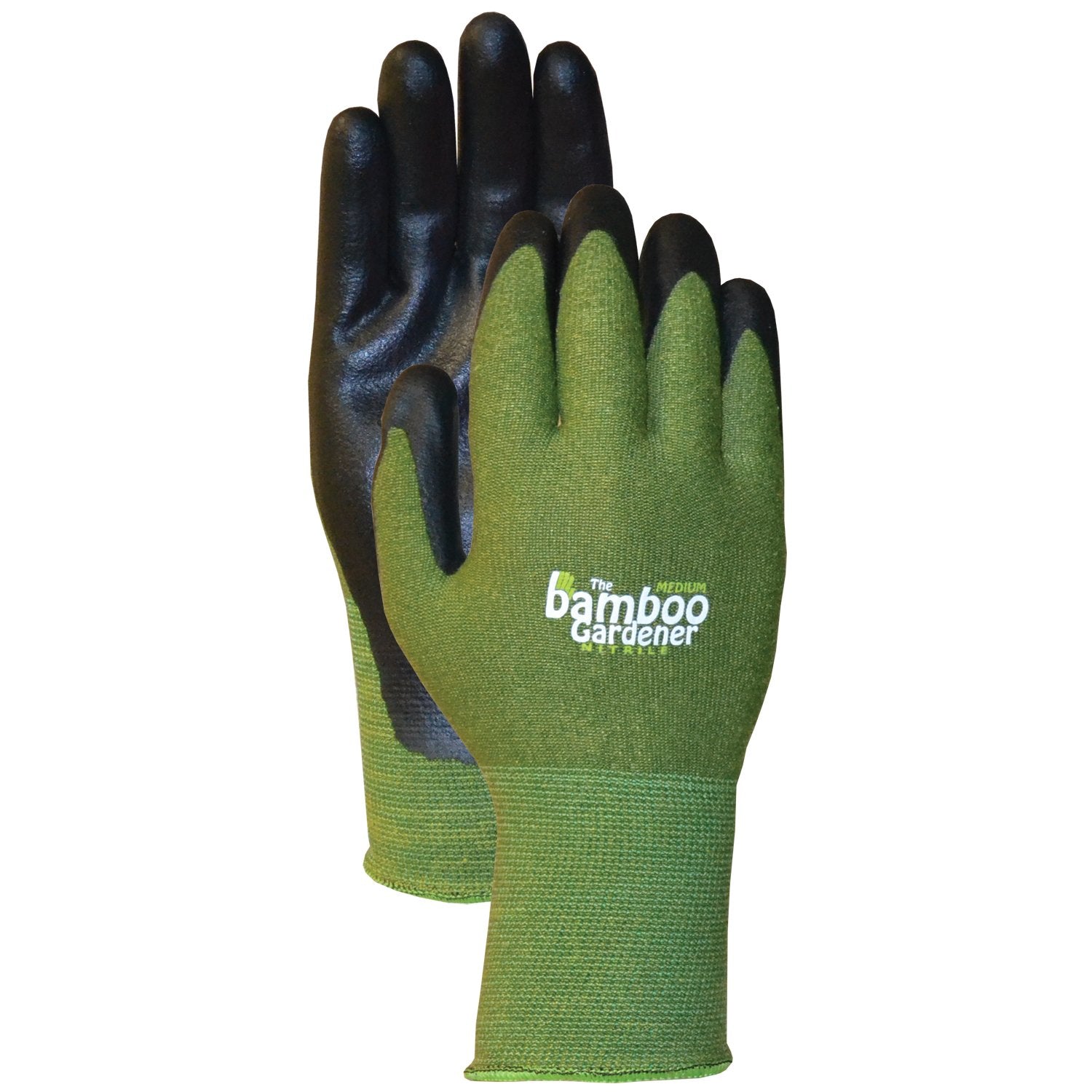 Bellingham C5371XL The Gardener Bamboo Work Gloves, Made of Sustainable Bamboo Rayon Fiber, Durable Nitrile Palm and Fingers, X-Large, Green