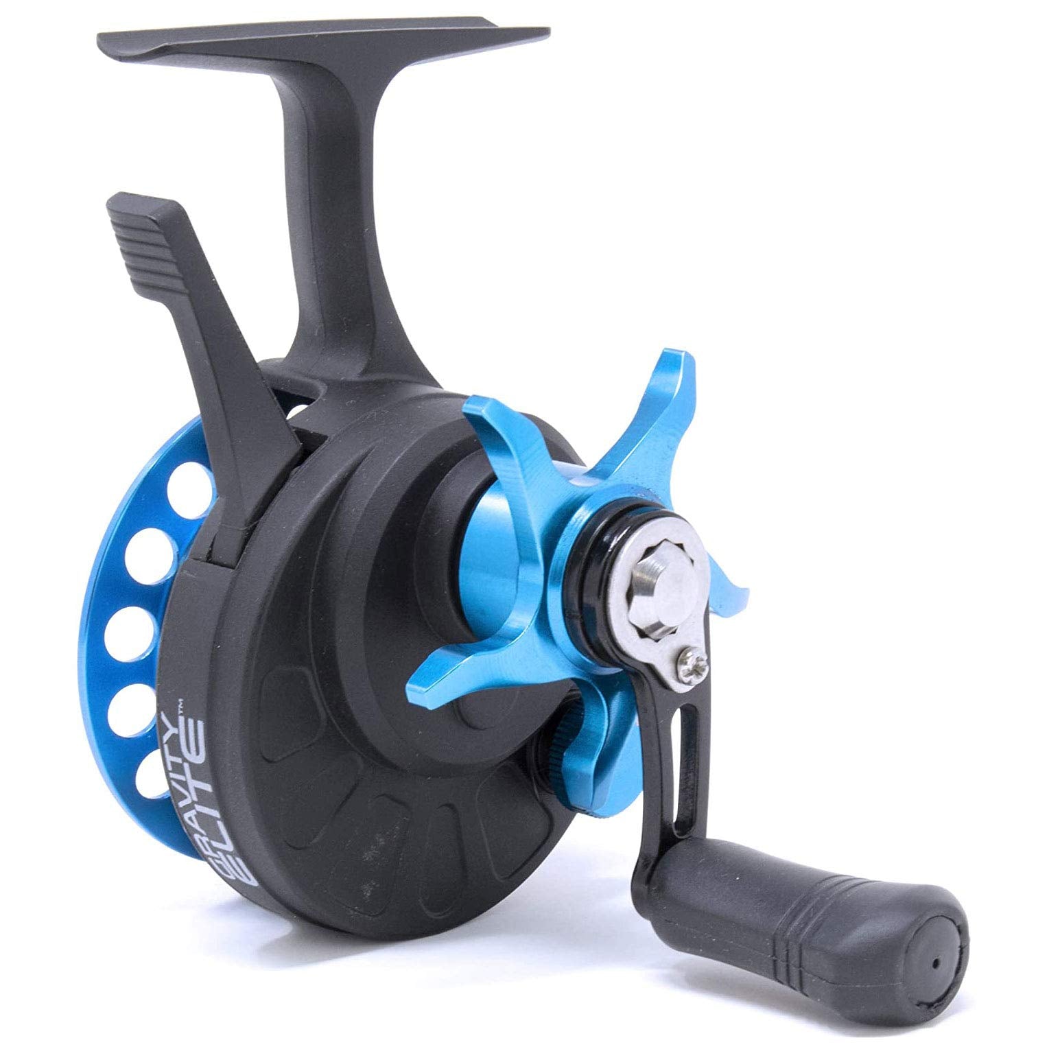 Gravity Elite CLAM Ice Fishing Reel – Ultra-Light Graphite/CNC Spool with 3+1 Bearings – Smooth 3.6:1 Gear Ratio, Left-Hand Retrieve