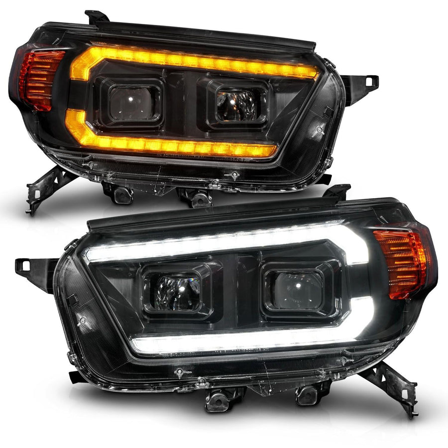 10-13 Toyota 4Runner ANZO Projector Headlights - Black
