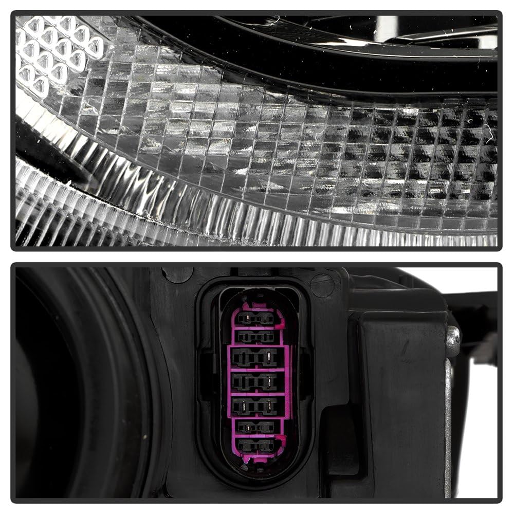 Ford Escape Spyder (POE) 17-19 w/LED DRL Black Bezel Headlight - OE Black Left