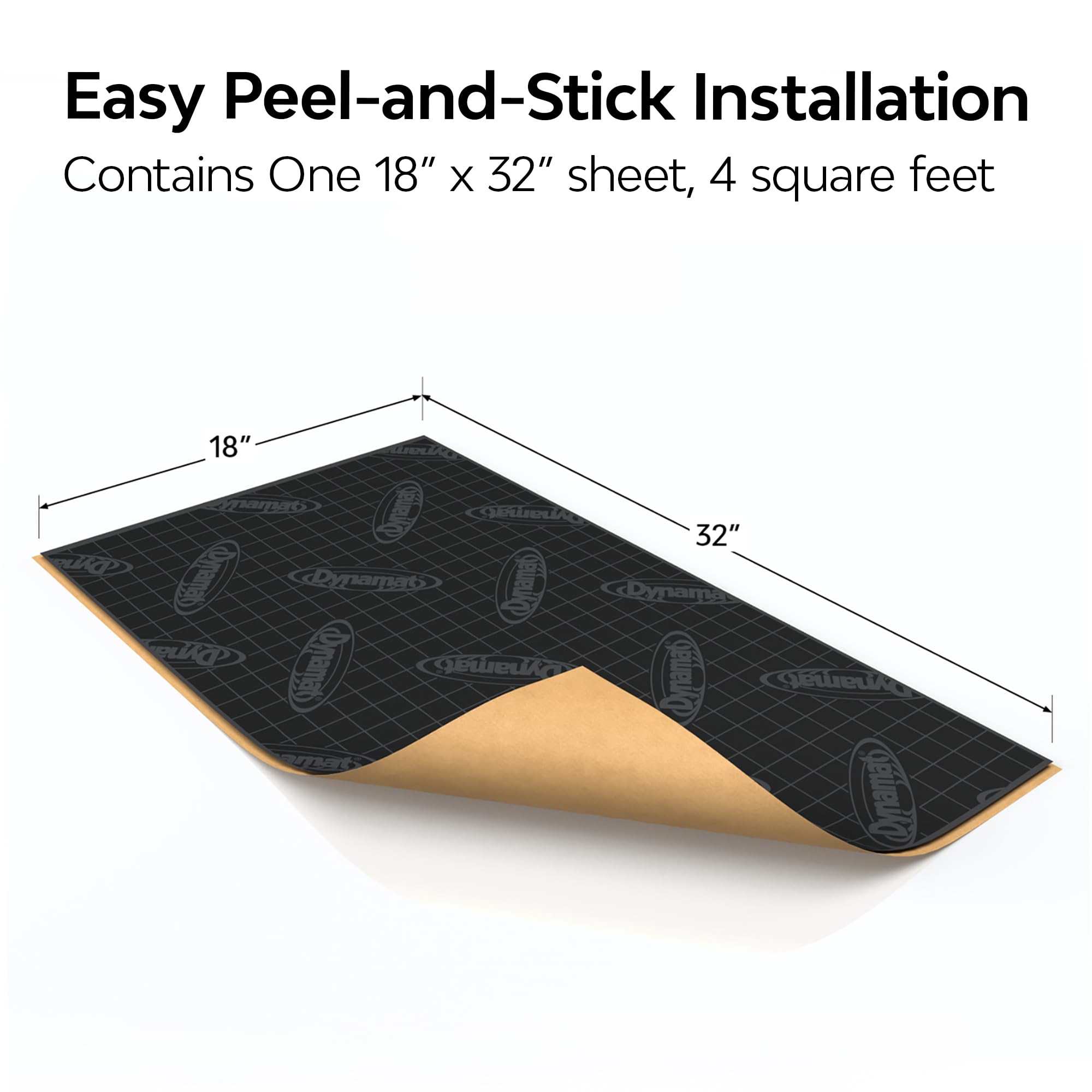 Dynamat Xtreme Sound Deadening Car Insulation Hex Pack Single Sheet 10425 – Noise Dampening for Floor, Doors, Hood or Trunk – Easy Self Adhesive Install – Made in USA – 1 Sheet 18”x32”, 4 sq ft