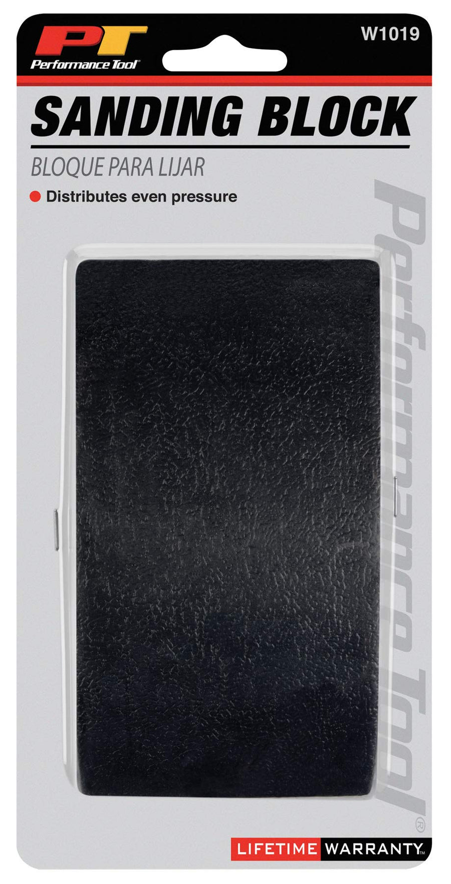 W1019 Performance Tool Rubber Sanding Block, Flexible Natural Rubber, Distributes Even Pressure, Ideal for Sanding and Smoothing