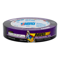 Masking Tape ABRO PRO, 24mm x 55M, All Purpose Natural Masking Tape for Temporary Labeling and Marking, Easy Tear, Clean Removal, Painters Tape for DIY and Professional Uses - Natural