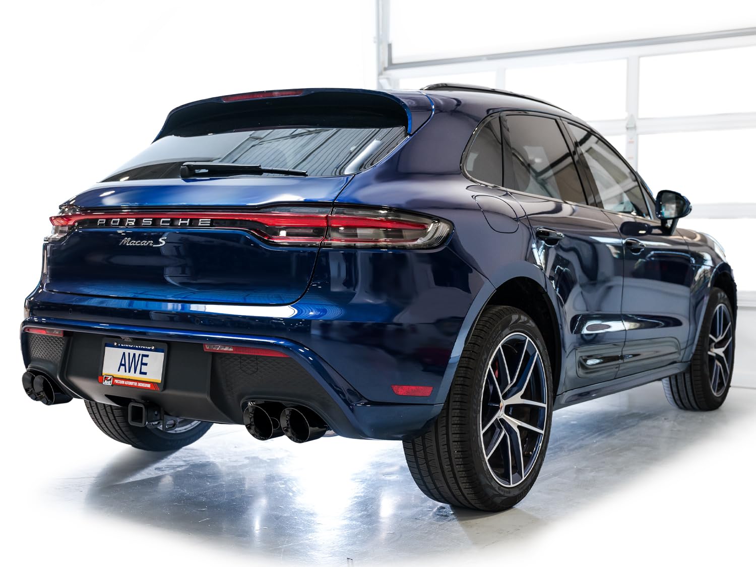 AWE Catback Touring Edition Exhaust for '22+ Porsche Macan 2.9TT - Diamond Black Tips (3015-43952)