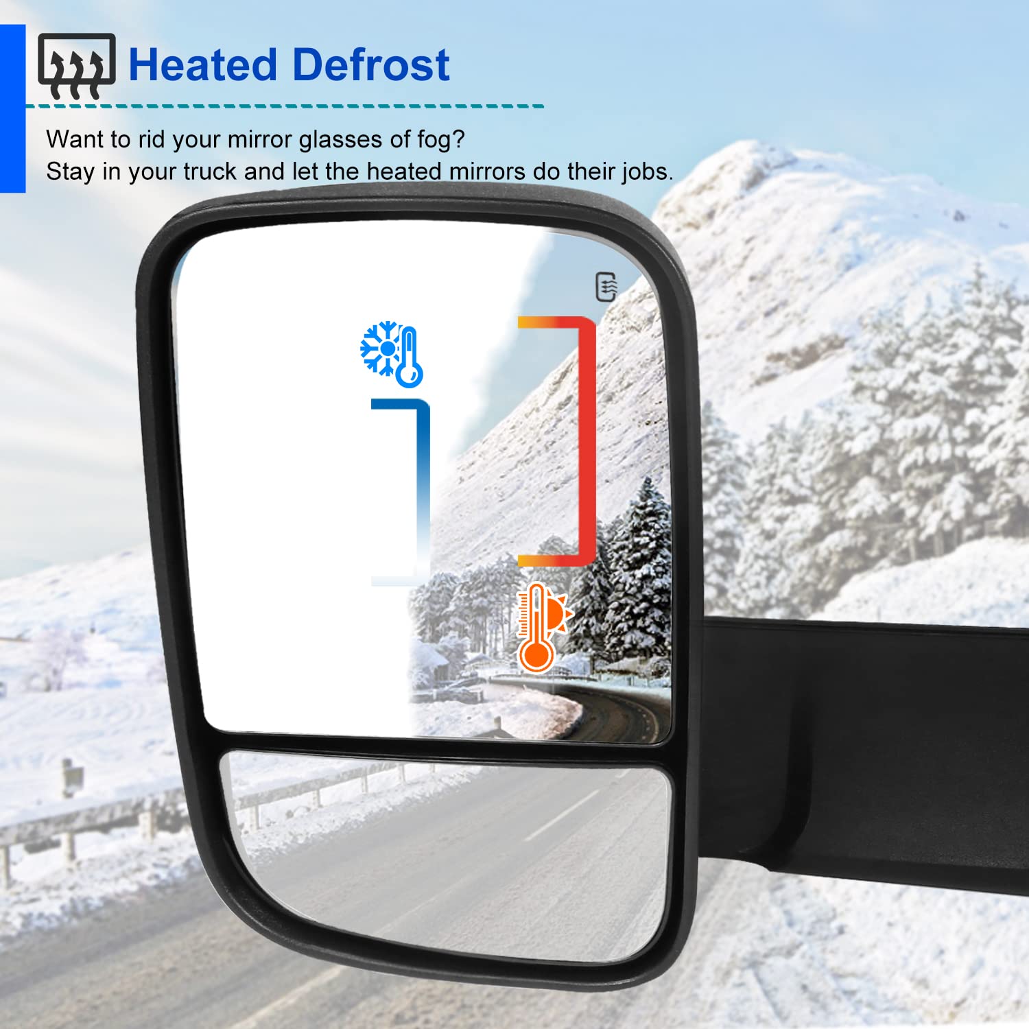 Spec-D Tuning Power Heated Black Auto Fold Tow Mirrors+LED Puddle Lamps+Turn Signal Compatible with 2009-2012 Dodge Ram 1500, 2010-2012 Ram 2500 3500 Left + Right Pair