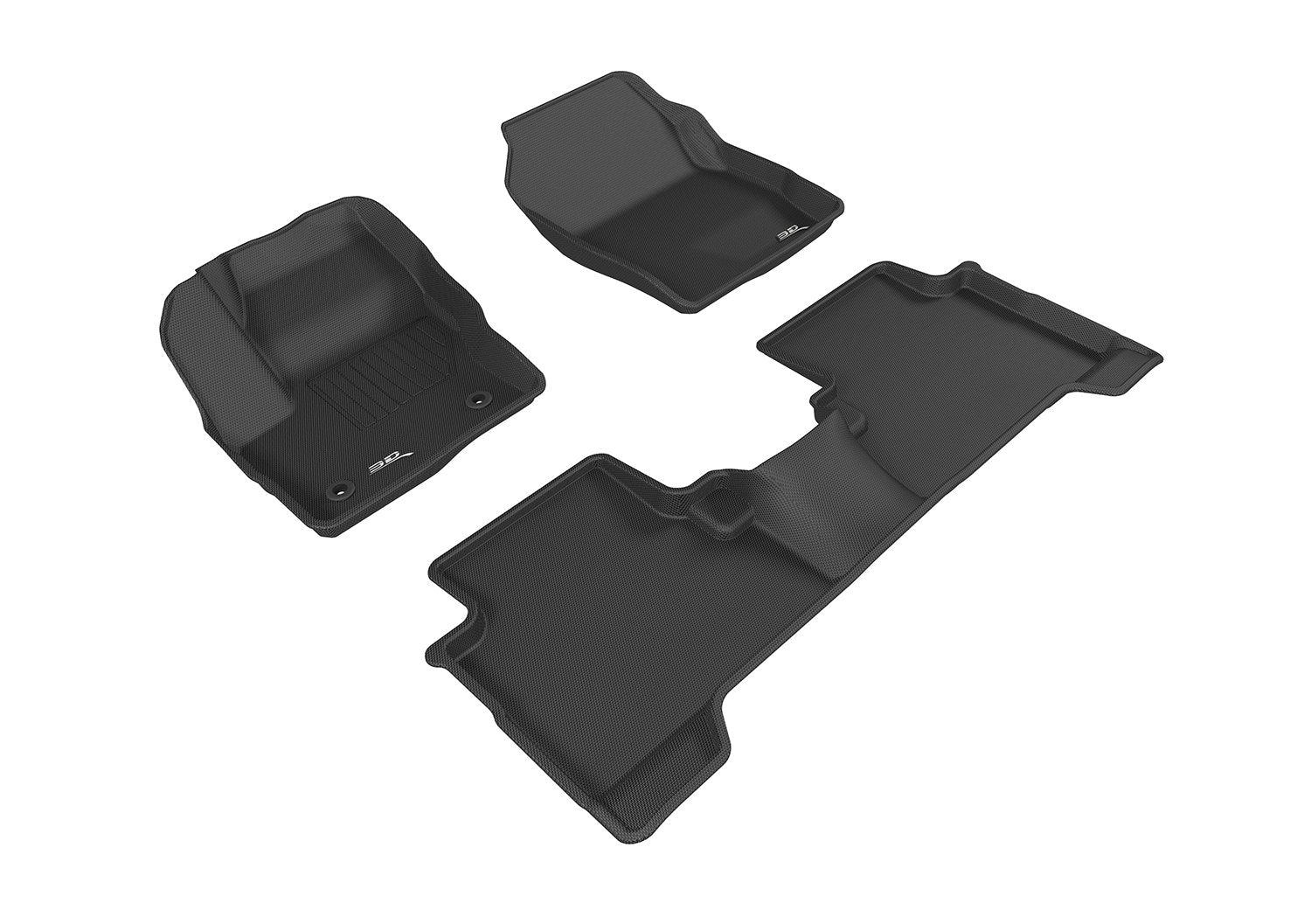 KAGU Floor Mat (BLACK) 3D MAXpider Custom Fit Compatible with FORD ESCAPE 2015-2019 - Full Set