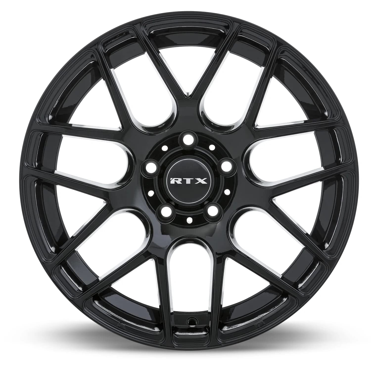 Custom RTX Envy Wheel - 19x8.5, 38 Offset, 5x108 Bolt Pattern, 63.4mm Hub - Gloss Black Rim