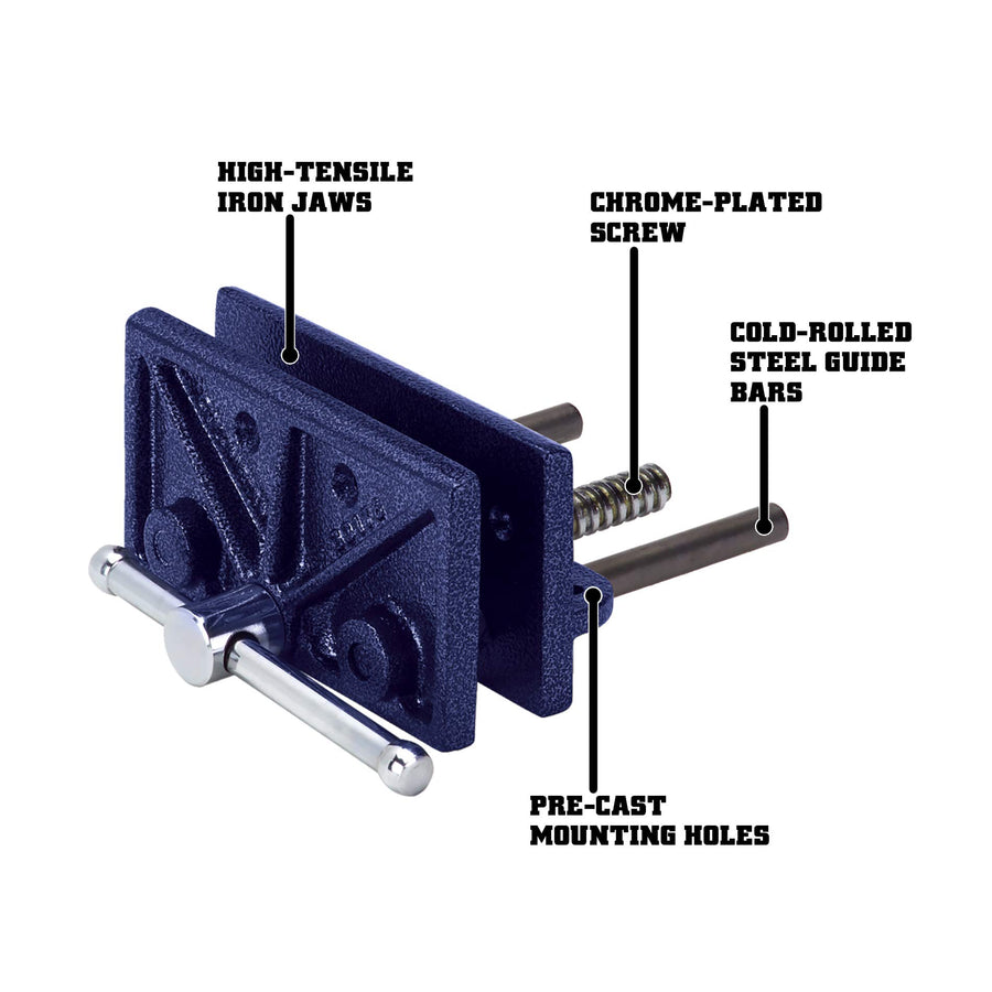 Wilton Vise Woodworking, 6-1/2" Jaw Width, 4-1/2" Max Jaw Opening (Model 176)