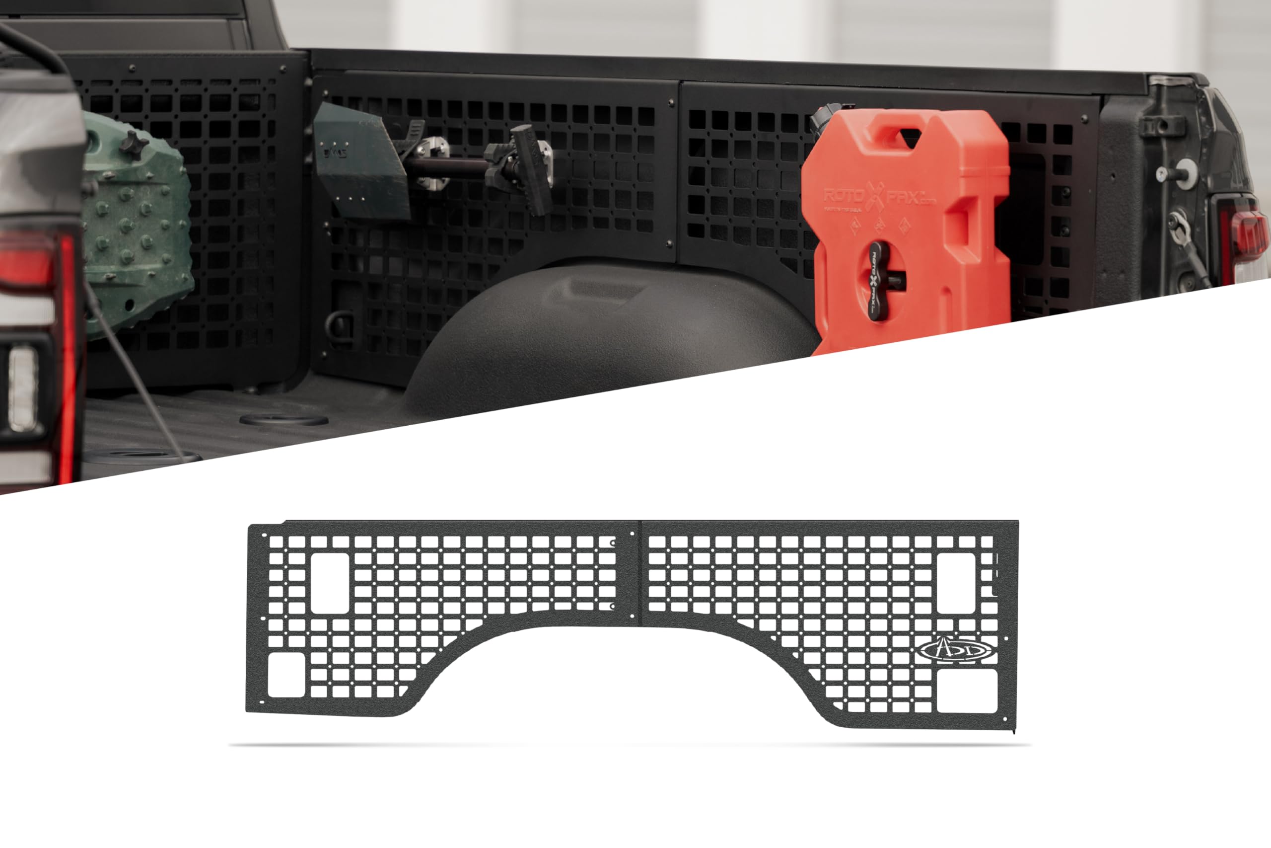 Offroad Bed Side Molle Panels ADD for 2019-2024 Ram HD 2500/3500 | Mounts Tools, Off-Road Supplies, & Recovery Gear | Rigid Fitment | Driver & Passenger Side Variations | Made in The USA (Passenger)