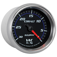 Cobalt Auto Meter 7984 Mechanical Vacuum Gauge