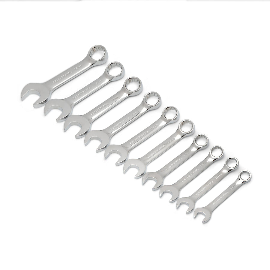 10 Pc. GEARWRENCH 12 Pt. Stubby Combination Wrench Set, Metric - 81904