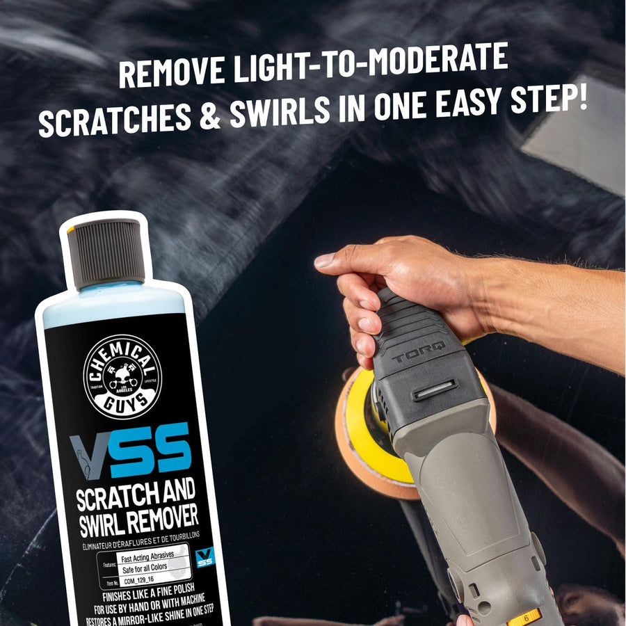 VSS One-Step Chemical Guys Scratch and Swirl Remover - Compound and Polish for Restoring Gloss to Paint, Car Scratch Remover, Works on Cars, Trucks, SUVs, Motorcycles, RVs & More - 16 oz
