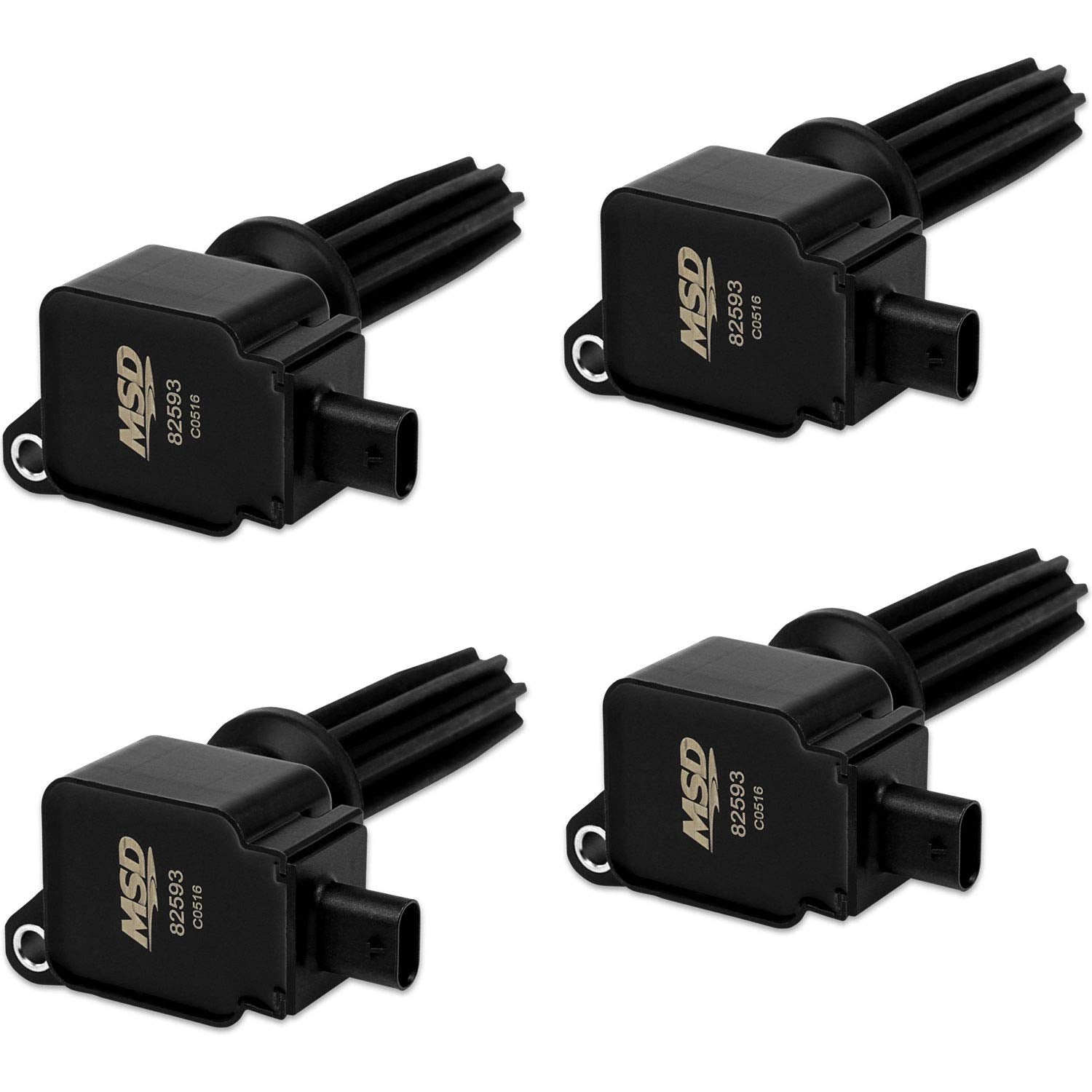 825943 MSD Ignition Coils, Black, 4-Pack