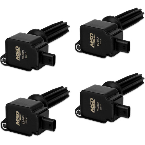 825943 MSD Ignition Coils, Black, 4-Pack