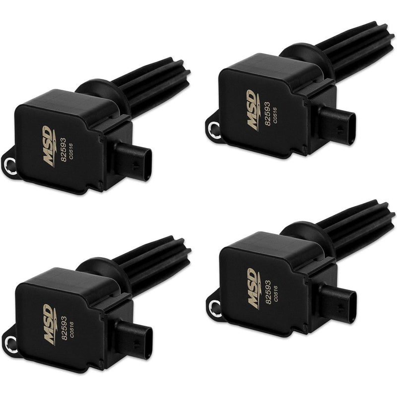 825943 MSD Ignition Coils, Black, 4-Pack