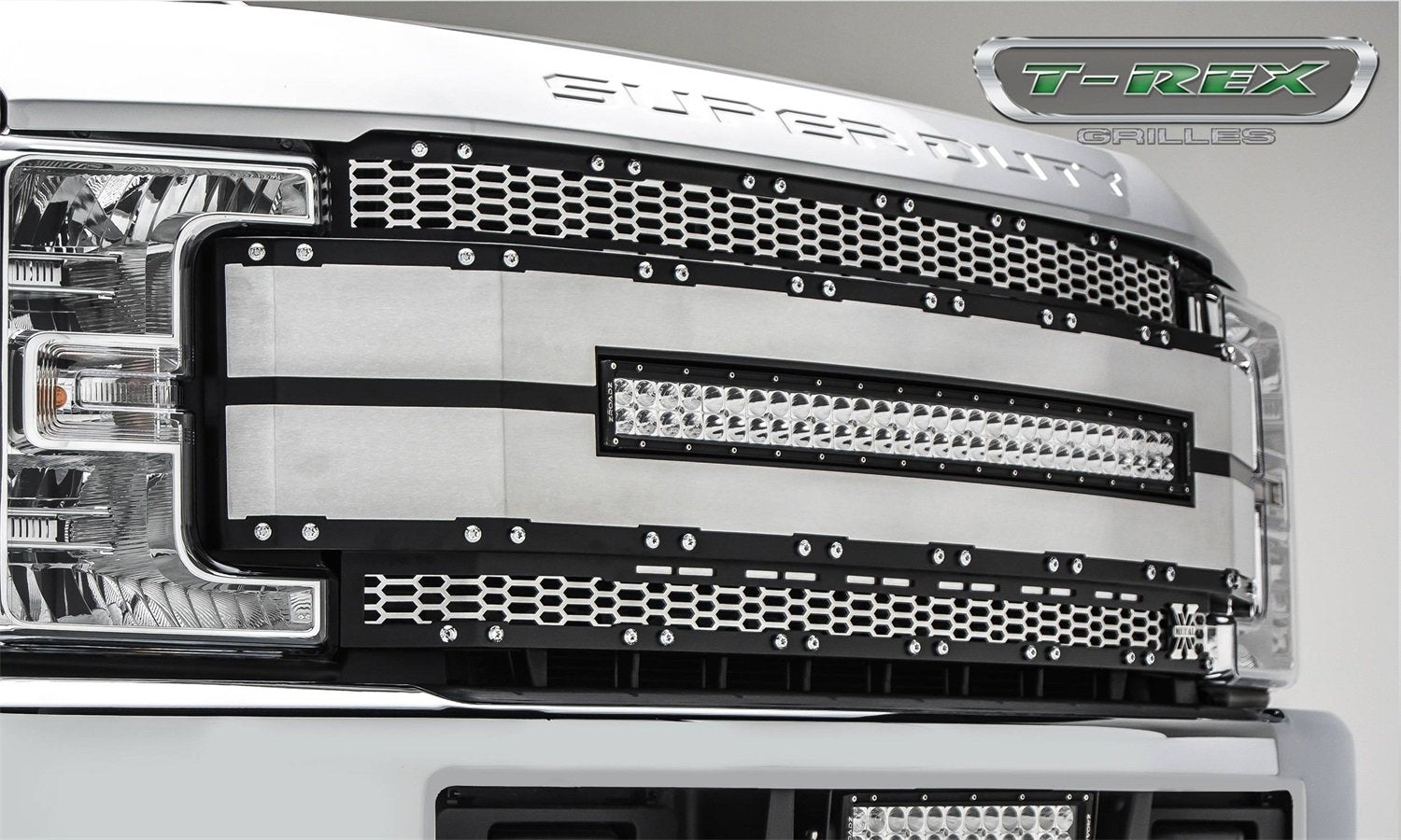 Ford Super Duty T-Rex 6315485 TORCH Black Grille/Brushed Replacement, 1 Pack