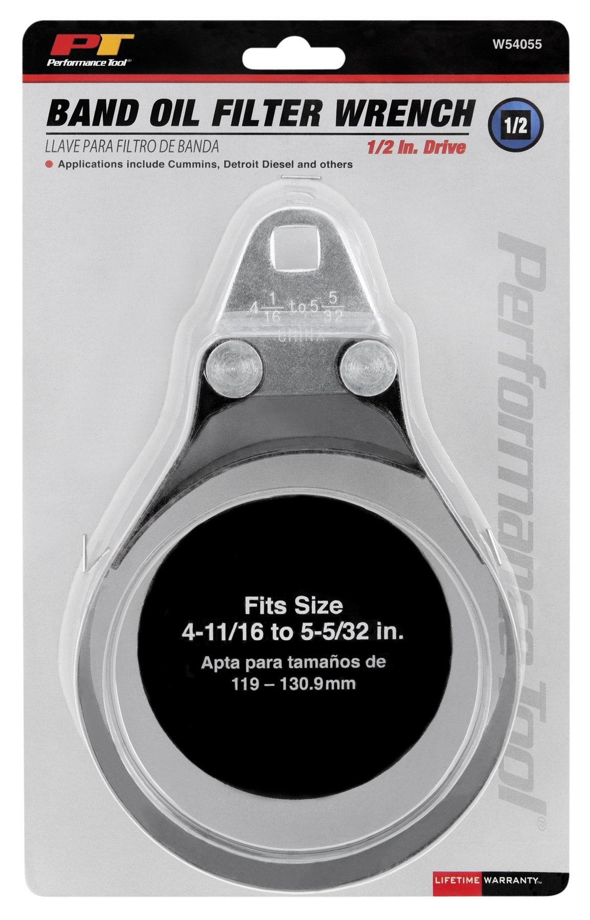 1/2-Inch Drive Performance Tool W54055, 4-21/32-Inch to 5-5/32-Inch Filter Wrench