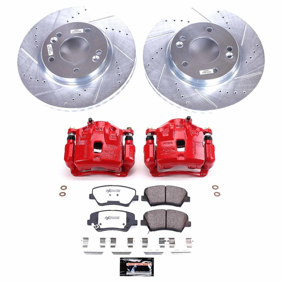 Power Stop Front KC6503-26 Z26 Street Warrior Brake Kit For Hyundai Elantra 2011-2016, Hyundai Elantra Coupe 2013-2014 [Model Specific]