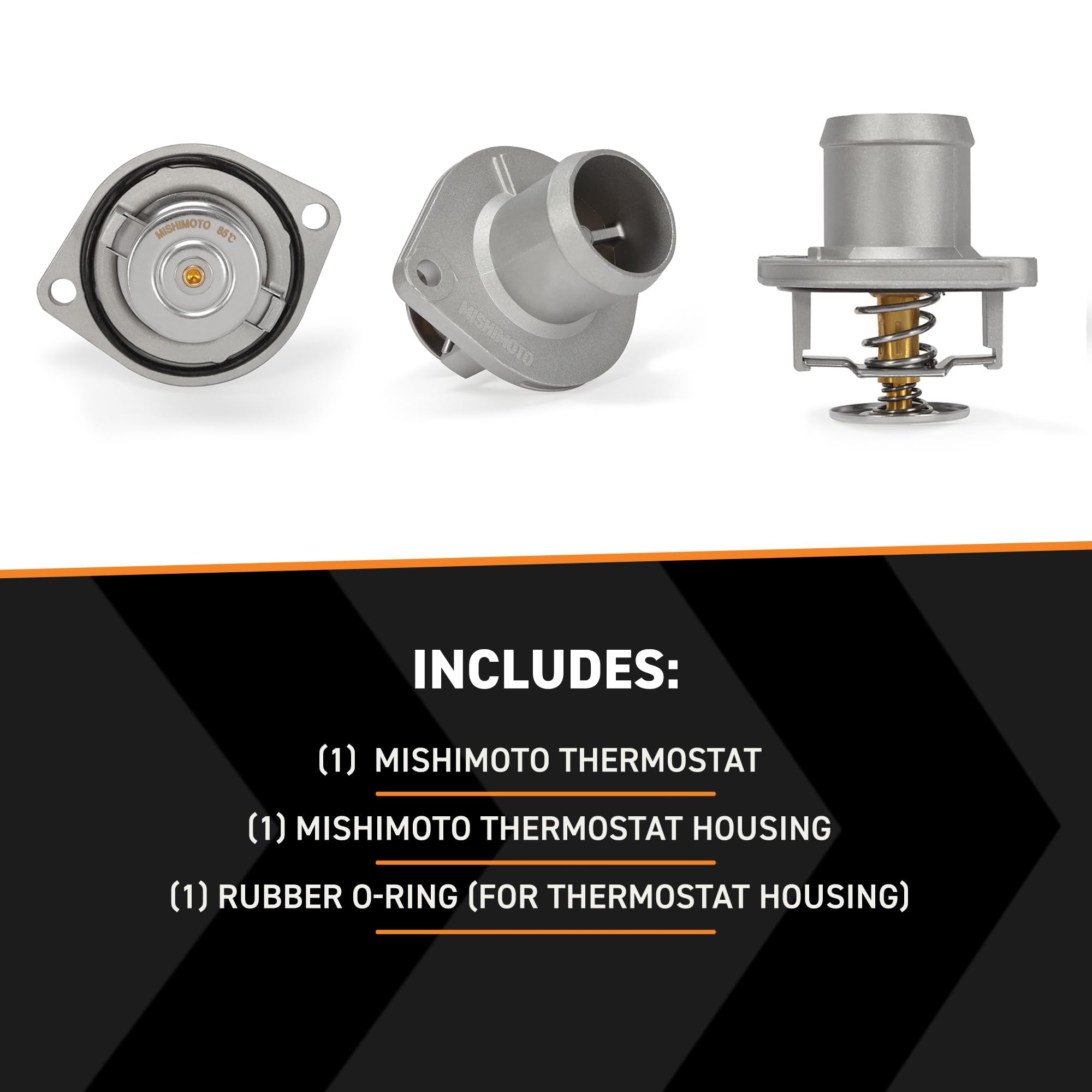 Mishimoto Low Temperature MMTS-F2D-03CL Thermostat & Housing, Compatible with Ford Powerstroke 6.0L, 2003-2007