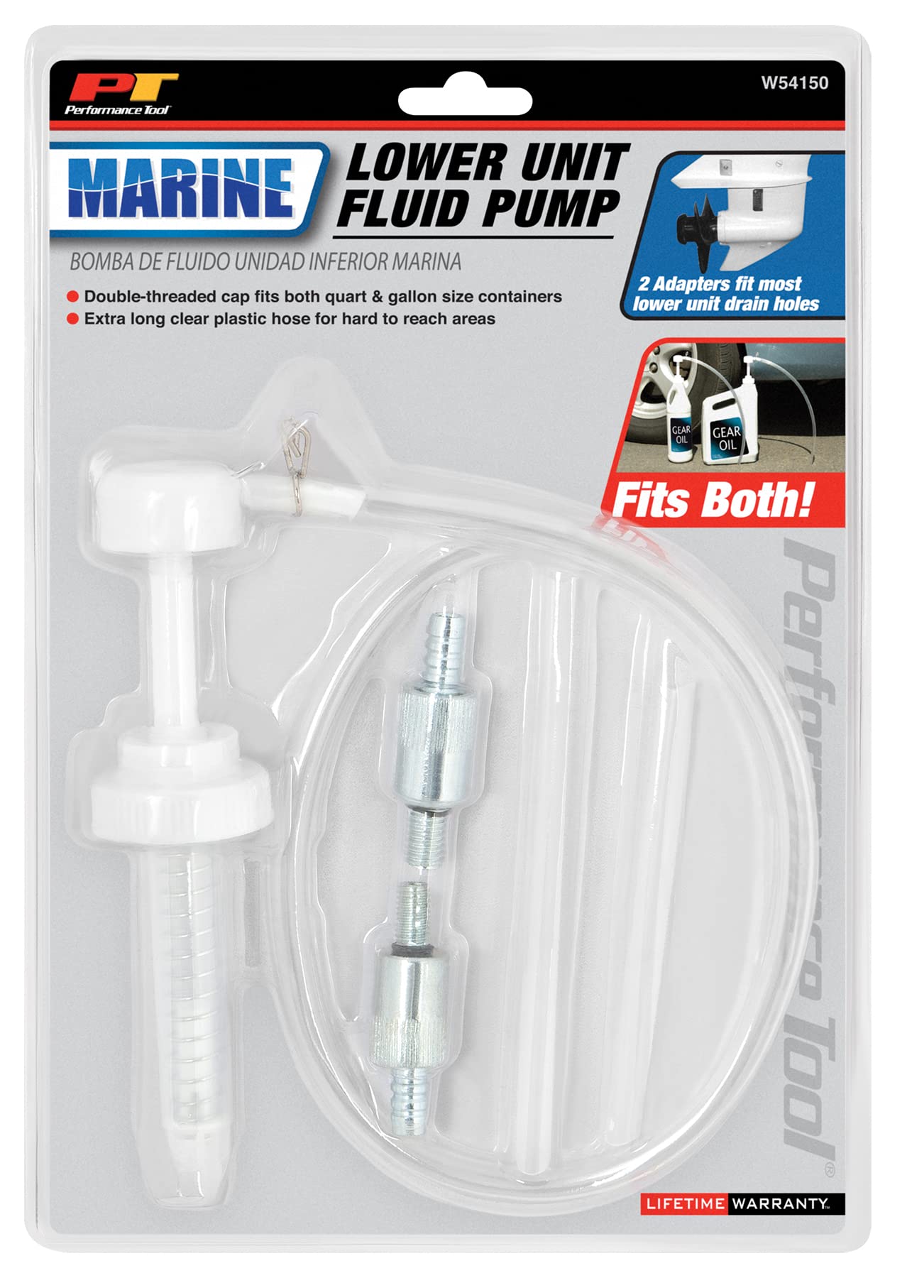 Marine Lower Unit Fluid Pump Performance Tool W54150 for Quart and Gallon Size Bottles