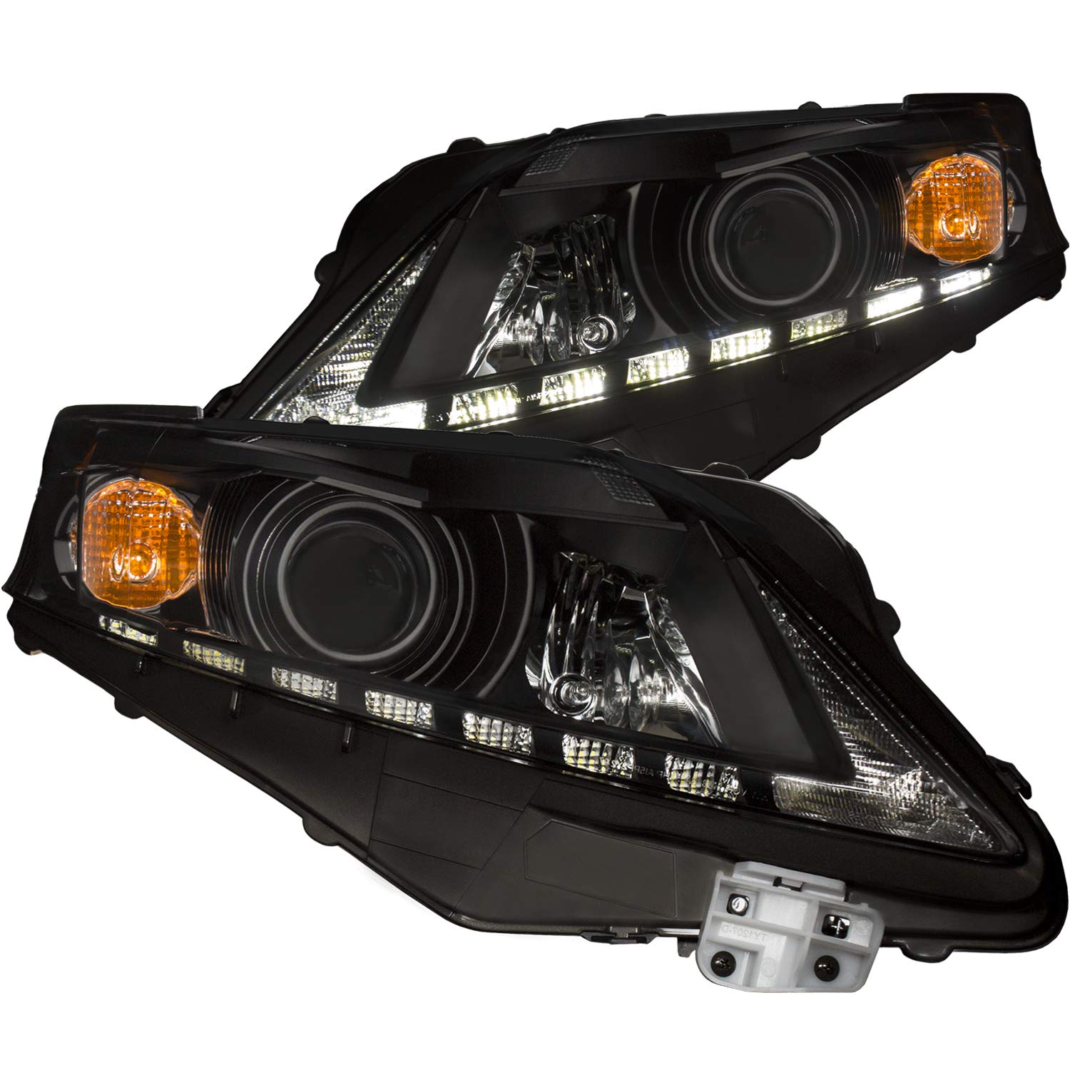 Projector Headlights Anzo USA Pair 111322 For Lexus RX350 W/U-Bar Black Housing