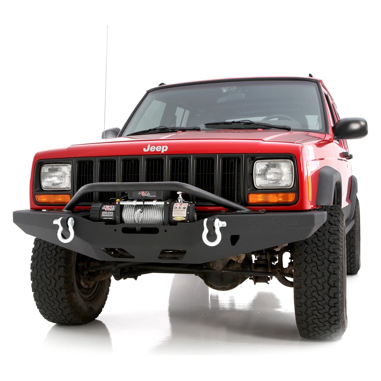 XRC Smittybilt 76811 Front Bull Bar Accessory for 1984-2001 Jeep Wrangler XJ Front Bumper