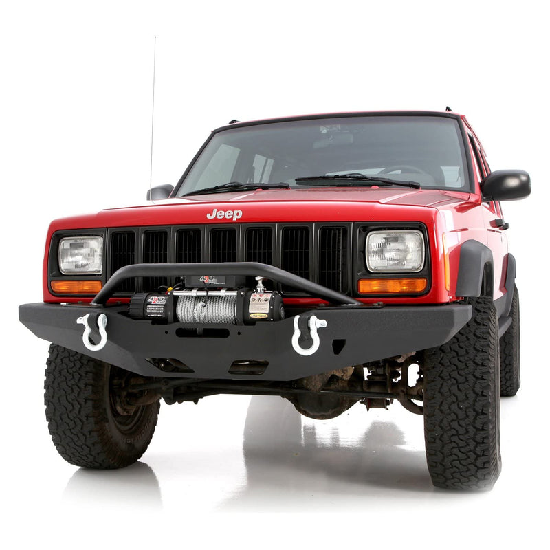 XRC Smittybilt 76811 Front Bull Bar Accessory for 1984-2001 Jeep Wrangler XJ Front Bumper