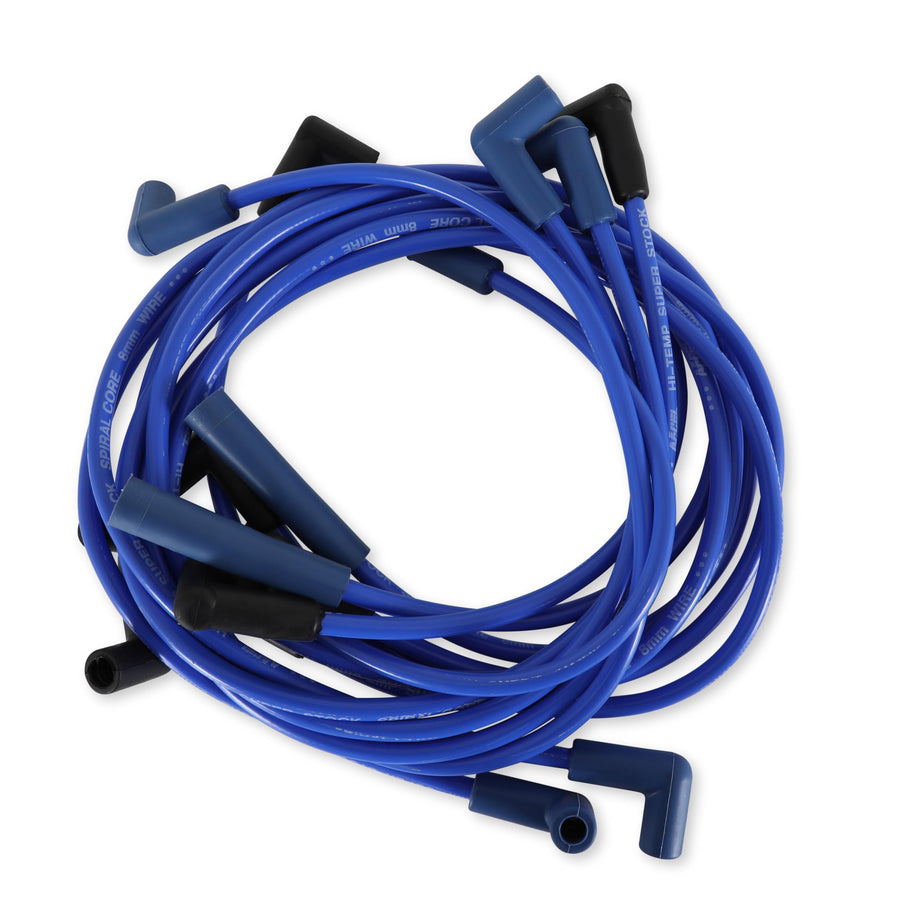 Spark Plug Wire Set ACCEL 5049B - Super Stock Spiral 8mm - Blue